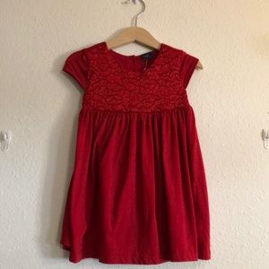 GAP red dress with flowers. Size 2T. NWT